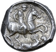 Tetradrachm - Patraos Astibos or Damastion, Greece (ancient), 335 BC - 315 BC reverse image