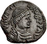 20 Nummi - Justinian I Rome; ✶K♰ obverse image