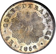 4 Reales, Argentina, 1852 reverse image