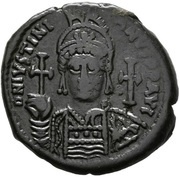 20 Nummi - Justinian I Antioch; CH; Bust Facing obverse image