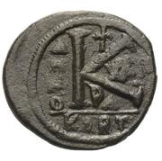 20 Nummi - Justinian I Carthage; PΛ, Bust Facing, Byzantine states, 548-549 reverse image