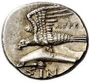 Drachm - ΑΓΡΕΩ Agreos, Greece (ancient), 330 BC - 300 BC reverse image