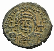 20 Nummi - Justinian I Antioch; ϱ; Bust Facing obverse image