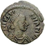 20 Nummi - Justinian I Ravenna; RAB obverse image