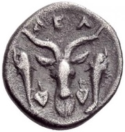 Trihemiobol, Greece (ancient), 350 BC reverse image