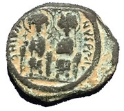 20 Nummi - Justin II and Aelia Sophia Constantinopolis obverse image