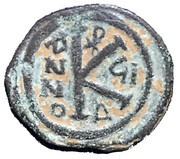 20 Nummi - Justin II and Aelia Sophia Constantinopolis, Byzantine states, 565-576 reverse image