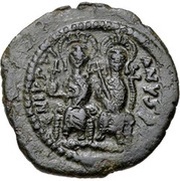 20 Nummi - Justin II and Aelia Sophia Cyzicus obverse image