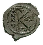 20 Nummi - Mauricius Tiberius Thessalonica, Byzantine states, 583-602 reverse image