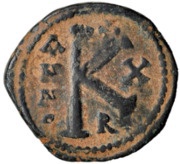 20 Nummi - Mauricius Tiberius Antioch, Byzantine states, 589-602 reverse image