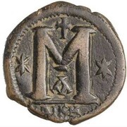 40 Nummi - Justin I, Byzantine states, 518-527 reverse image