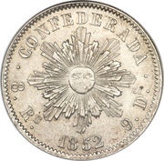 8 Reales, Argentina, 1852 reverse image