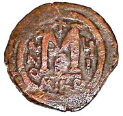 40 Nummi - Mauricius Tiberius Nicomedia reverse image