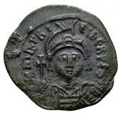 40 Nummi - Mauricius Tiberius Cyzicus obverse image