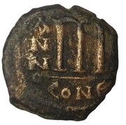 40 Nummi - Phocas and Leontia Constantinople, Byzantine states, 602-604 reverse image