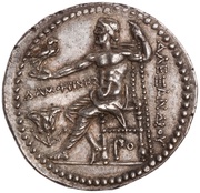Tetradrachm - Damokrines In the name of Alexander III, Greece (ancient), 201 BC - 190 BC reverse image