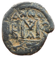 40 Nummi - Heraclius, Byzantine states, 610-641 reverse image