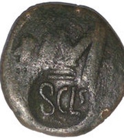 40 Nummi - Countermarked by Heraclius Sicily, Byzantine states, 610-641 reverse image