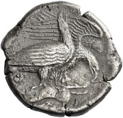 Tetradrachm, Greece (ancient), 410 BC - 406 BC reverse image
