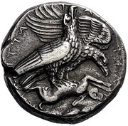 Tetradrachm, Greece (ancient), 409 BC - 406 BC reverse image