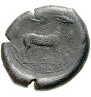 Æ Drachm, Greece (ancient), 344 BC - 341 BC reverse image
