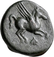 Æ20 Campanian mercenaries, Greece (ancient), 342 BC - 339 BC reverse image