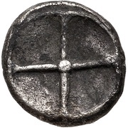 Obol, Greece (ancient), 480 BC - 470 BC reverse image