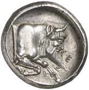 Didrachm, Greece (ancient), 490 BC - 475 BC reverse image