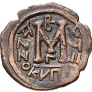 40 Nummi - Heraclius Cyprus, Byzantine states, 626-627 reverse image