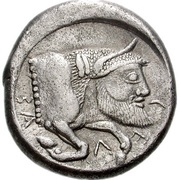 Tetradrachm, Greece (ancient), 480 BC - 470 BC reverse image