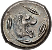 Tetradrachm, Greece (ancient), 476 BC - 466 BC reverse image
