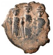 40 Nummi - Constans II Constantinopolis, Byzantine states, 660-665 reverse image