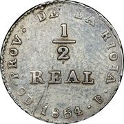 ½ Real, Argentina, 1854 reverse image
