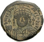 33 Nummi - Justinian I Alexandria obverse image