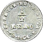 ½ Real, Argentina, 1854 reverse image