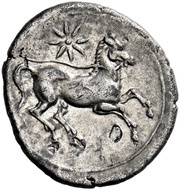 2 Litrai - Timoleon / Third Democracy, Greece (ancient), 344 BC - 317 BC reverse image