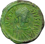 40 Nummi - Anastasius I Dicorus Constantinopolis; Type ✶M☾, Large Module obverse image