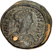 40 Nummi - Anastasius I Dicorus Constantinopolis; Type M ✶, Large Module obverse image