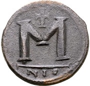 40 Nummi - Anastasius I Dicorus Nicomedia; Type M, Small Module, Byzantine states, 498-518 reverse image