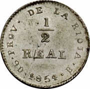½ Real, Argentina, 1854 reverse image