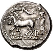 Tetradrachm Deinomenid tyranny obverse image