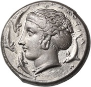 Tetradrachm - Dionysius I, Greece (ancient), 405 BC - 395 BC reverse image