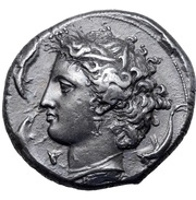 Dekadrachm - Dionysius I, Greece (ancient), 405 BC - 370 BC reverse image