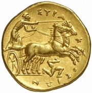 Dekadrachm - Agathokles, Greece (ancient), 317 BC - 289 BC reverse image