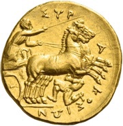 Dekadrachm - Agathokles, Greece (ancient), 317 BC - 310 BC reverse image