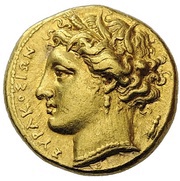 Dekadrachm - Hicetas II obverse image