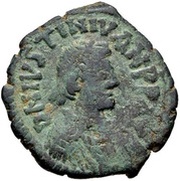 40 Nummi - Justinian I Antioch; ANTIX, Bust Right obverse image