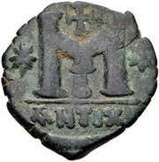40 Nummi - Justinian I Antioch; ANTIX, Bust Right, Byzantine states, 527-528 reverse image