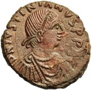40 Nummi - Justinian I Carthage; •••, Bust Right obverse image