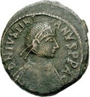 40 Nummi - Justinian I Constantine in Numidia; Bust Right obverse image